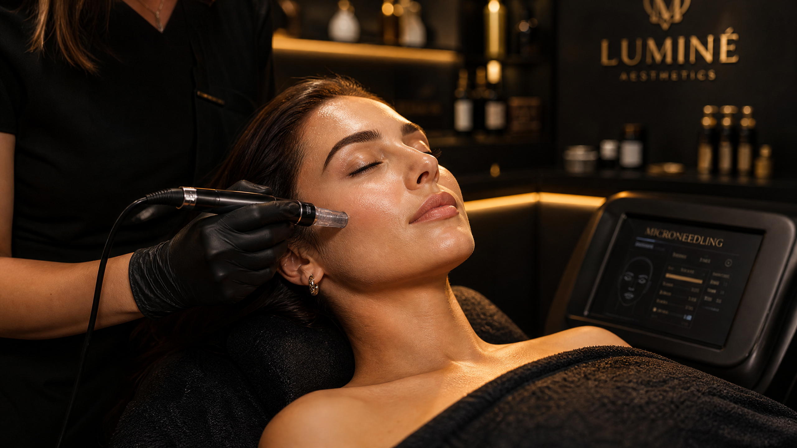 KRX Green Sea Peel Green Algae Liquid Microneedling skin treatment at Salon 574 & Spa in Warsaw, Indiana